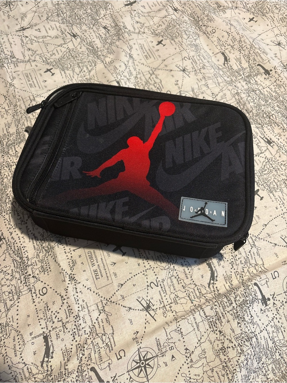 Jordan Black lunch box with Red Jumpman Graphic